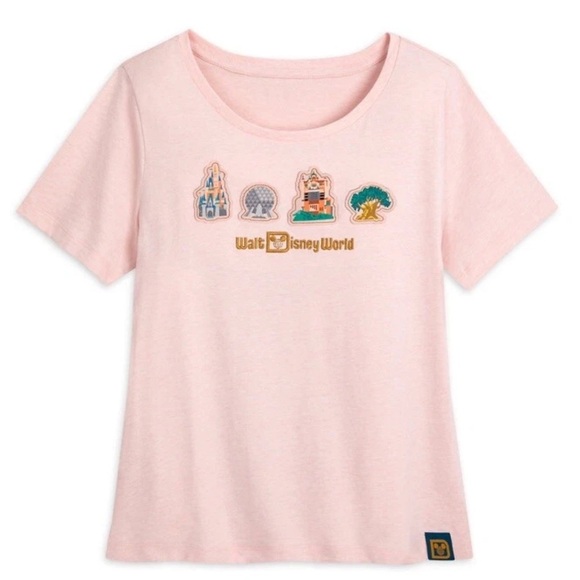 Walt Disney Tops - 2024 Walt Disney World 4 Parks Icons T-Shirt Hollywood Epcot Magic Kingdom sz L
